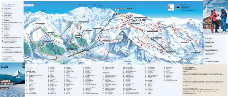 Thumbnail van de pistekaart van Zermatt