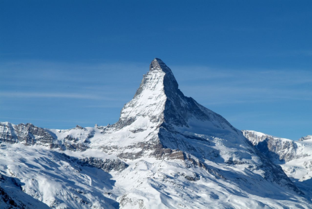 Close-up van de Matterhorn bij Zermatt