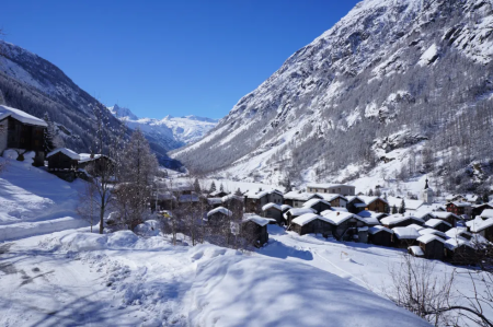 De Matterhorn in de winter bij Zermatt